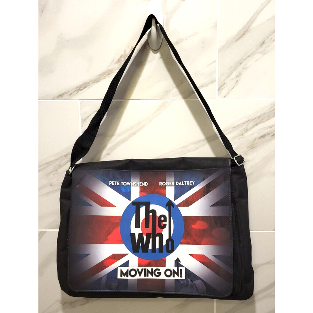 THE WHO Moving On Tour Messenger Bag Pete Townshend Roger Daltrey NEW 13x11"